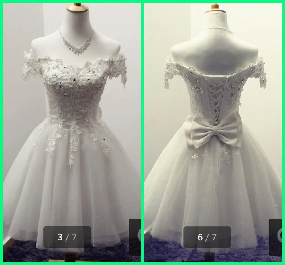 White Cocktail Dresses,Lace Cocktail Dress,A-line Cocktail Dress,CD00006 main image 0