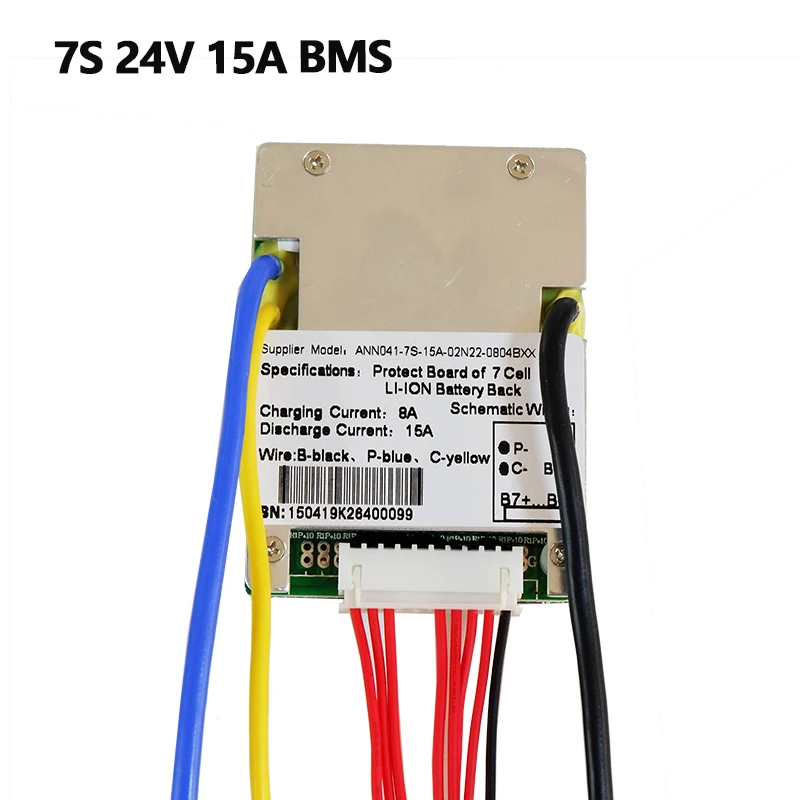 Литий-ионный аккумулятор BMS 7S 24V 15A, 20A и 30A BMS для литий-ионного аккумулятора 24V с функцией сохранения баланса