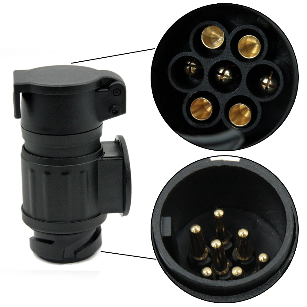 

Encell 12V 13-7 Pin Plastic Socket Plug Car Styling Electrical Plug Camping RV Caravan Adapter Caravan Accessories