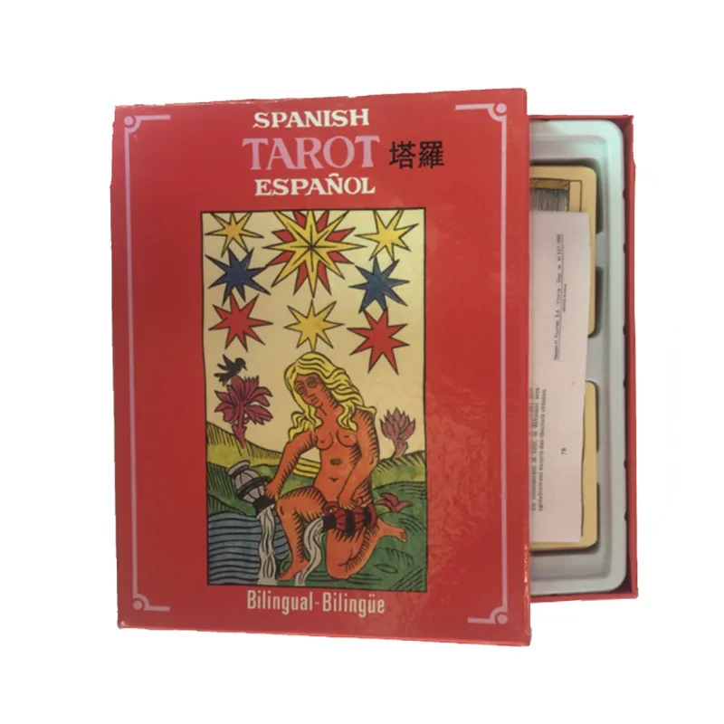 Tarot Of Marseille Cards Spanish & English Version 78 +22 Pcs/set Boxed Playing Card Tarots Card