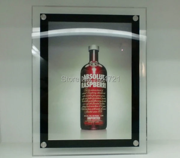 

Acrylic led light box a3/wall mounted led advertising board snap frame crystal lightbox free shipping