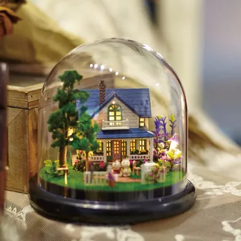 

Romantic Manor Handmade Doll Miniature Furniture DIY Doll house Wooden Toys For Children Grownups Birthday Gift