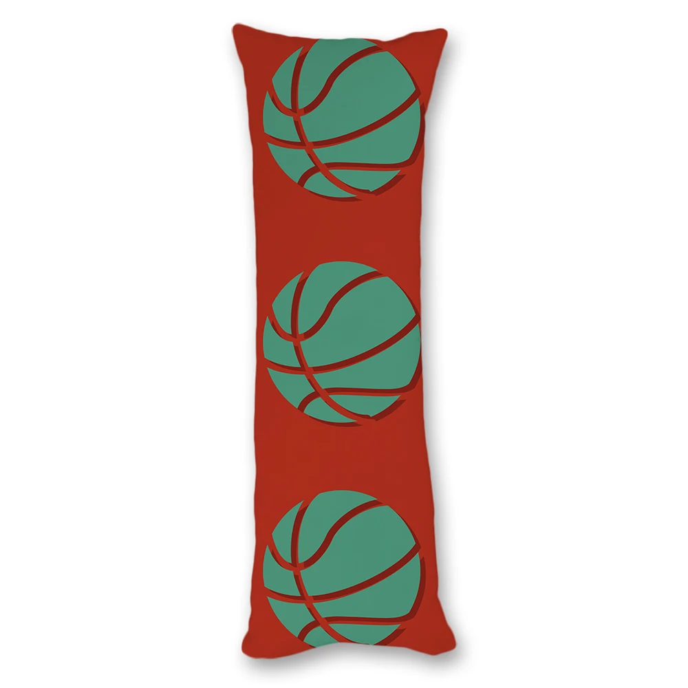 Custom Red Basketball Printed Long Body Pillowcase 20*54inch Polyester