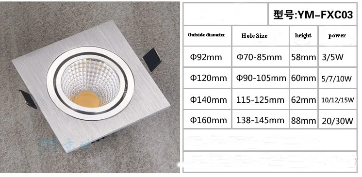 Квадратный Точечный светильник светодиодный светильник 3 Вт с одной головкой 10 Вт потолочный светильник черный светильник из алюминия для коридора