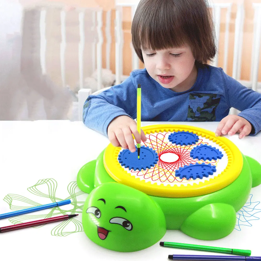 

Drawing Toys Children Track Ten Thousand Feet Painting Set DIY Gear Multi-functional Creative Spiral Drawing Teaching Toys