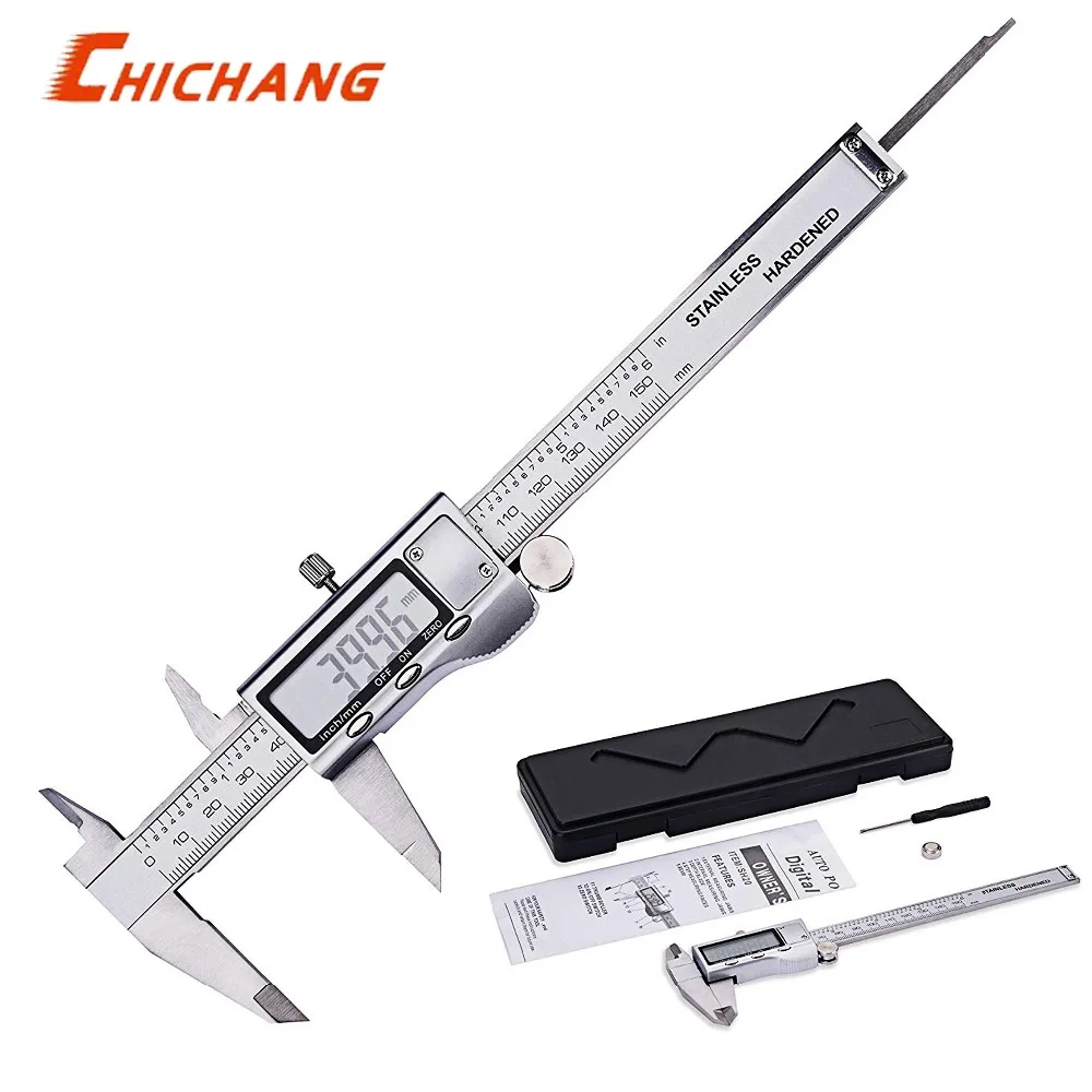 Digital Caliper 6 inch/150 mm Electronic Vernier Calipers Measuring Tool Hardened Stainless