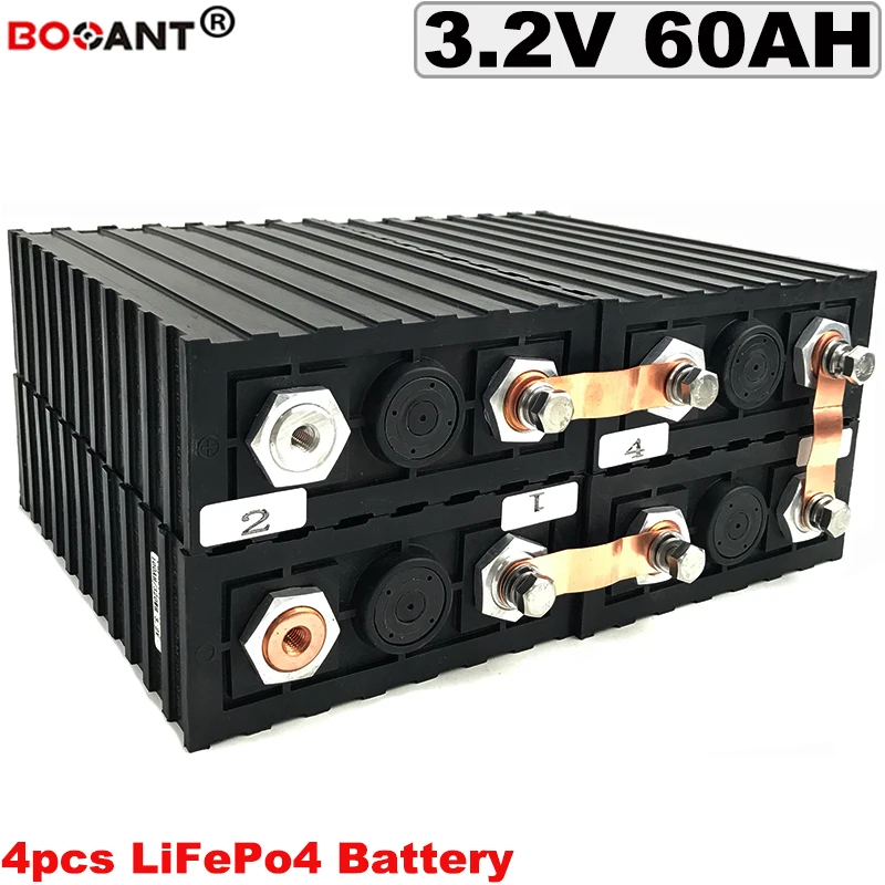 Глубокий цикл 4S 12V 60Ah LiFePO4 литиевая батарея для электрического