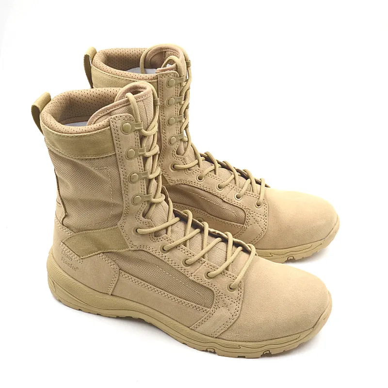 Drunrocks/китайские военные ботинки; женская Армейская Обувь; женские уличные ботинки; женская обувь; ботинки-дезерты; дышащие ботильоны - Цвет: sand color