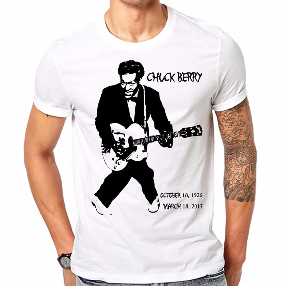 Cheap Mens Graphic Tees Graphic Chuck Berry Tribute T Shirt King Of