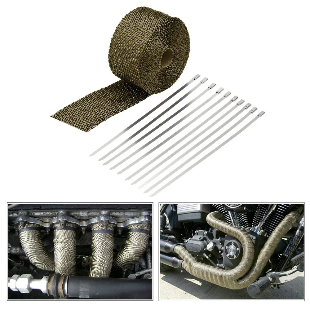 Buy 5m Exhaust Heat Wrap Turbo Pipe Heat Insulated