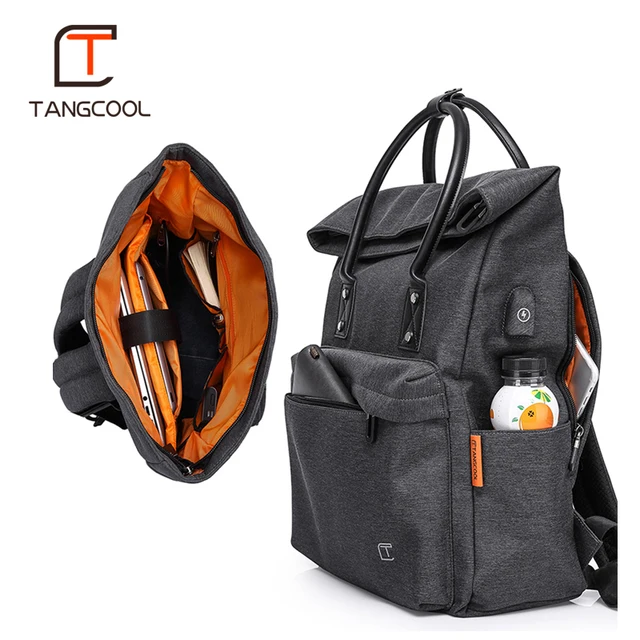 Tangcool Multifunction USB charging Men 15inch Laptop Backpacks For Teenager Mochila Leisure Travel Fashion Male backpack 4