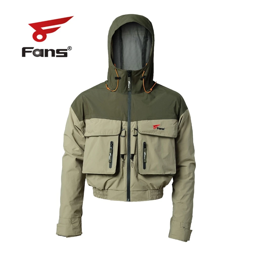 Men's Hooded Breathable Outdoor Windproof &Waterproof Fly Fishing