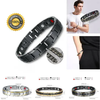 

Therapeutic Energy Healing Bracelet Stainless Steel Magnetic Therapy Bracelet