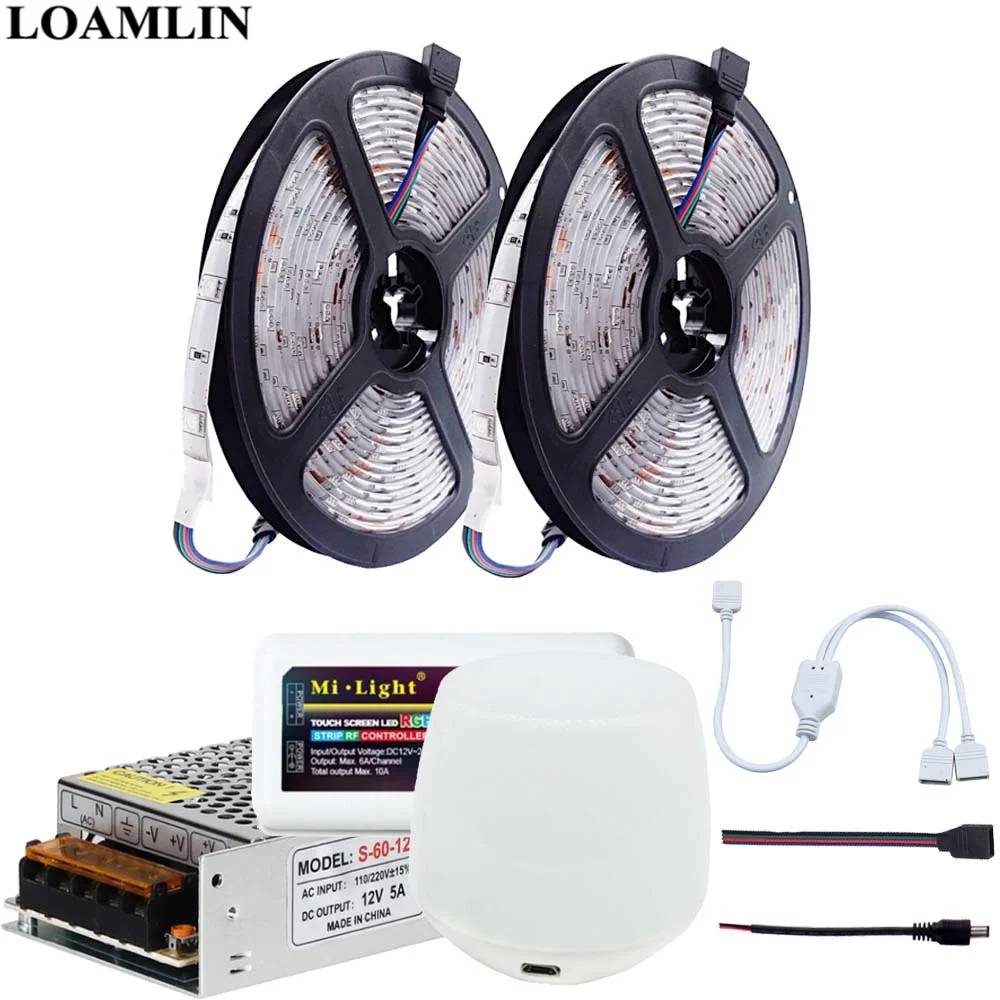 RGB Светодиодная лента SMD5050 30 светодиодов/м Flexibel Light Milight WIFI Ibox1 Led контроллер DC12V