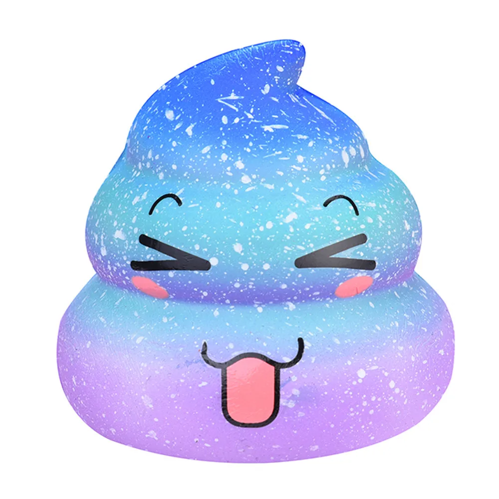 Squishies Kawaii Emoji Galaxy Poo медленная растущая фруктовая ароматическая игрушка для снятия стресса силиконовая Мягкая декомпрессия игрушка