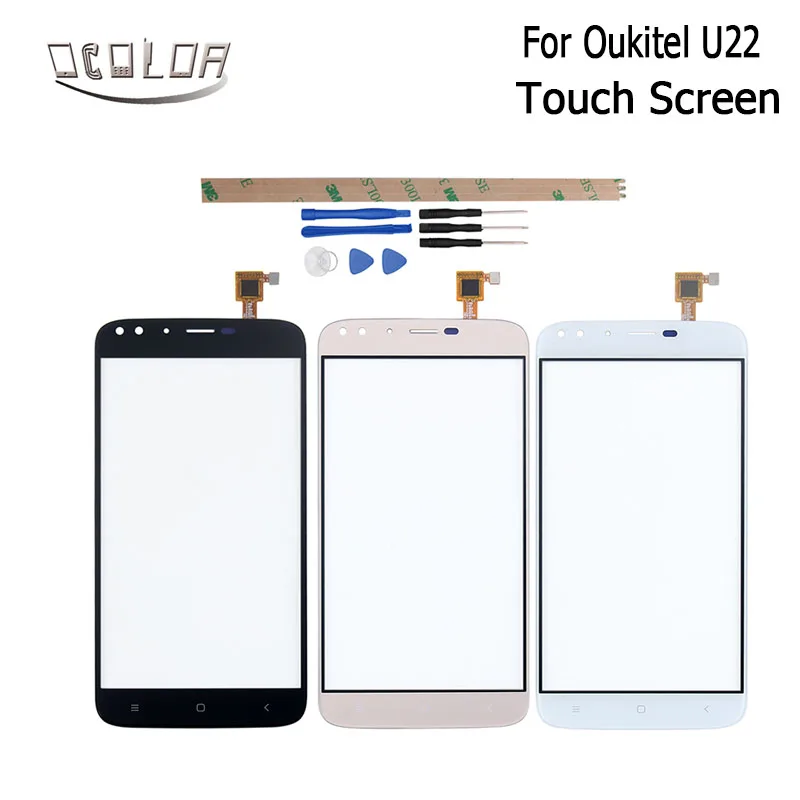 

ocolor For Oukitel U22 Touch Screen 5.5 Inch Lens Sensor Touch Panel Replacement Mobile Phone Accessories +Tools For Oukitel U22