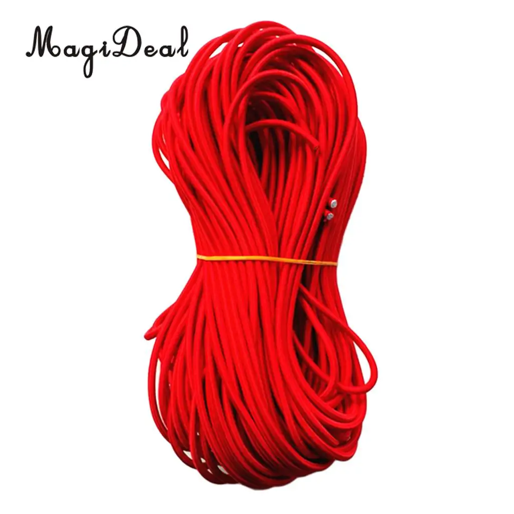 MagiDeal 5mm Marine Grade Strong Flexible Elastic Rubber Bungee Rope Shock Cord Tie Down Boat Caravan Trailer Tarp DIY UV Stable