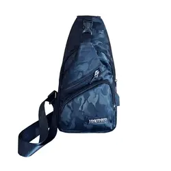 Мужская сумка через плечо перевязь нагрудный пакет холст зарядка через usb спортивные сумки через плечо поясные сумки
