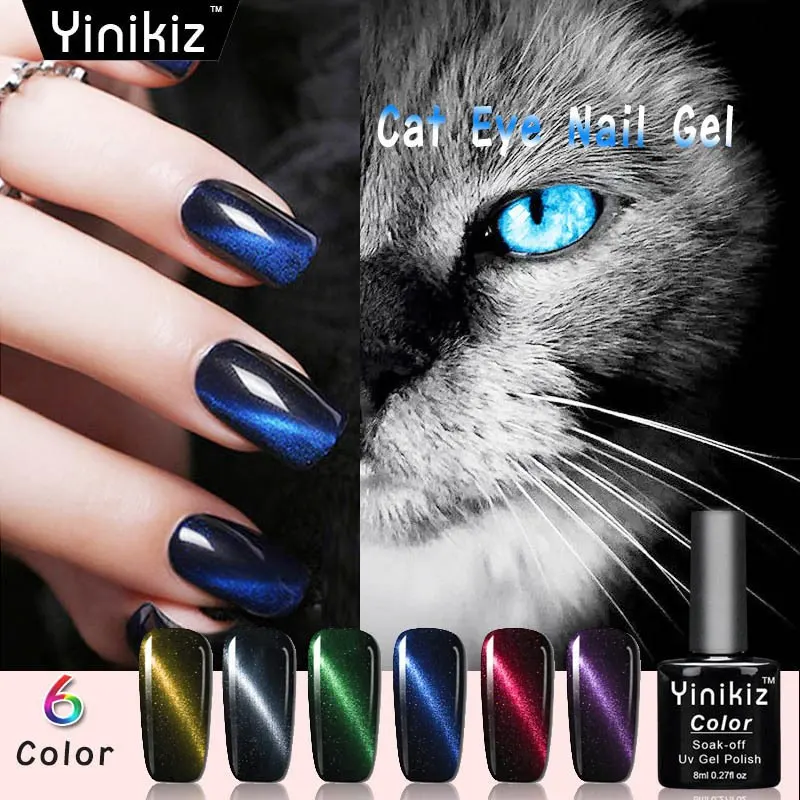 

HOT Sales Magic Cat's Eye Bottle 8ml Nail Gel 6 COLORS Nail Art Nail Polish Polish UV LED Gel Polish Semi Permanent Gel Varnish