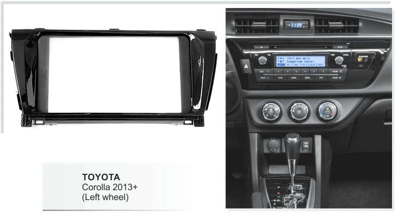 Автомобильный стерео радио установить комплект для Toyota венчик Альтис 2013+(левое колесо) DVD Facia аудио рамка накладка панели
