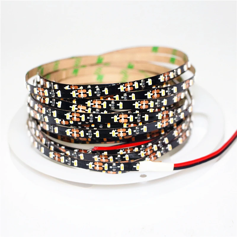 Гибкая светодиодная лента 5 мм ширина 3014 SMD 120led/m Белый/Черный pcb ip20