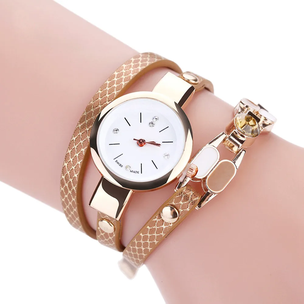 Fashion Quartz Watch Bracelet Watches Top Brand Leather Strap Lady Girl Wrist Watch Clock Women Relogios Femininos NEW