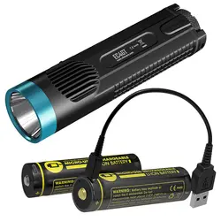 2019 NITECORE LIMITED EDITION EC4GT 2x Micro-USB аккумуляторная батарея + зарядный кабель удобный портативный 1000 люмен излучатель фонарик