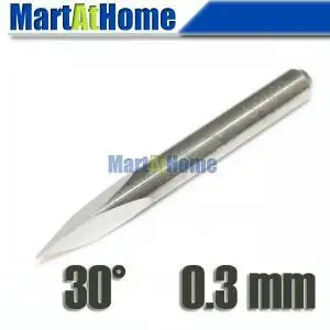 

5pcs/lot Free shipping New Solid Carbide 3/three Face CNC Router Pyramid Engraving Bits 3.175mmx 30 degree x 0.3mm #SM522 @CF