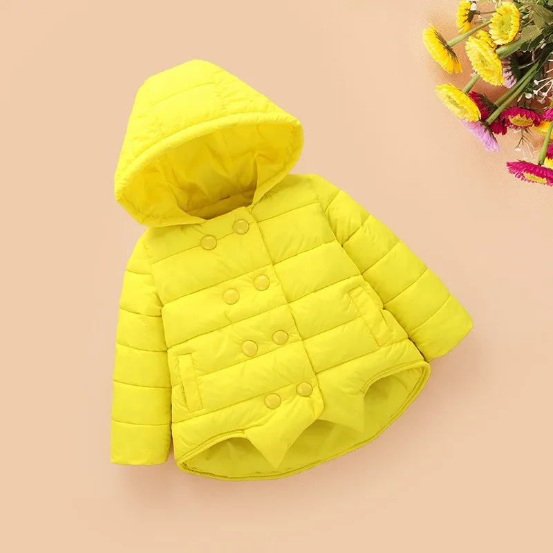 Зимние теплые куртки для маленьких девочек с рисунком крыла детская верхняя одежда с капюшоном детские зимние пуховики и парки ярких цветов