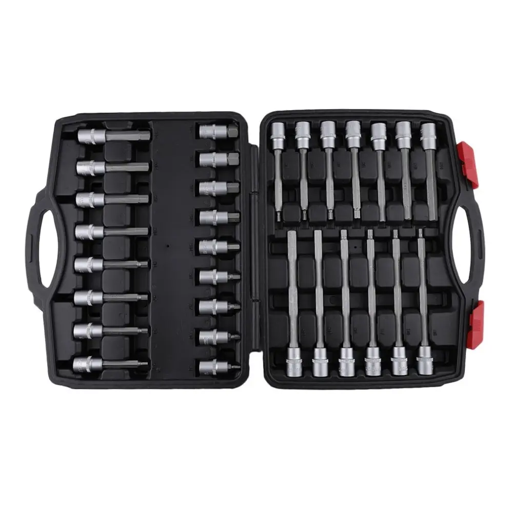 

Newest 30pcs Multifunctional 1/2 Inch Socket Set Hexagon Socket Nut For Allen Head Screws Auto Cars Repairing Tool Kit