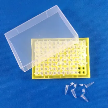 

0.2ml/96vents Plastic Centrifuge Tube box+96 pcs 0.2ml Micro Centrifuge Tubes sample tubes with Snap cap plastic test tubes