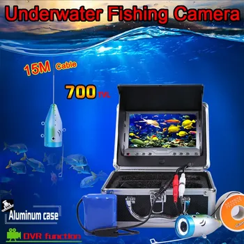 

Underwater Fishing Camera Kit with 15meters Depth Cable & 7Inch LCD Monitor with DVR Function & OSD Menu & Strong Aluminum Case