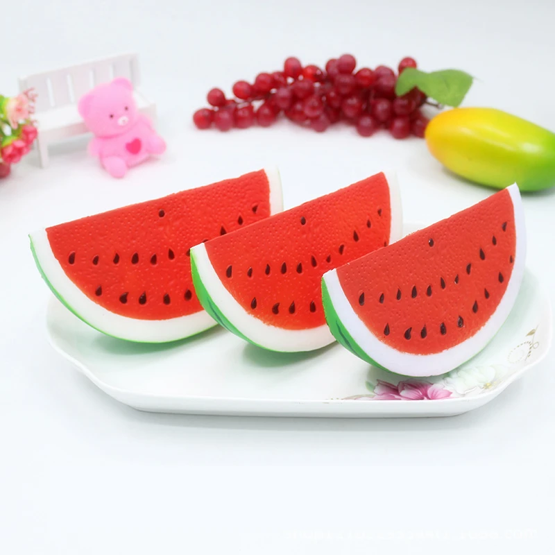 

1pc Funny Squishy PU Watermelon Soft Slow Rising Anti-stress Toys Squeeze Slime Jokes Dolls Gift Kids #E