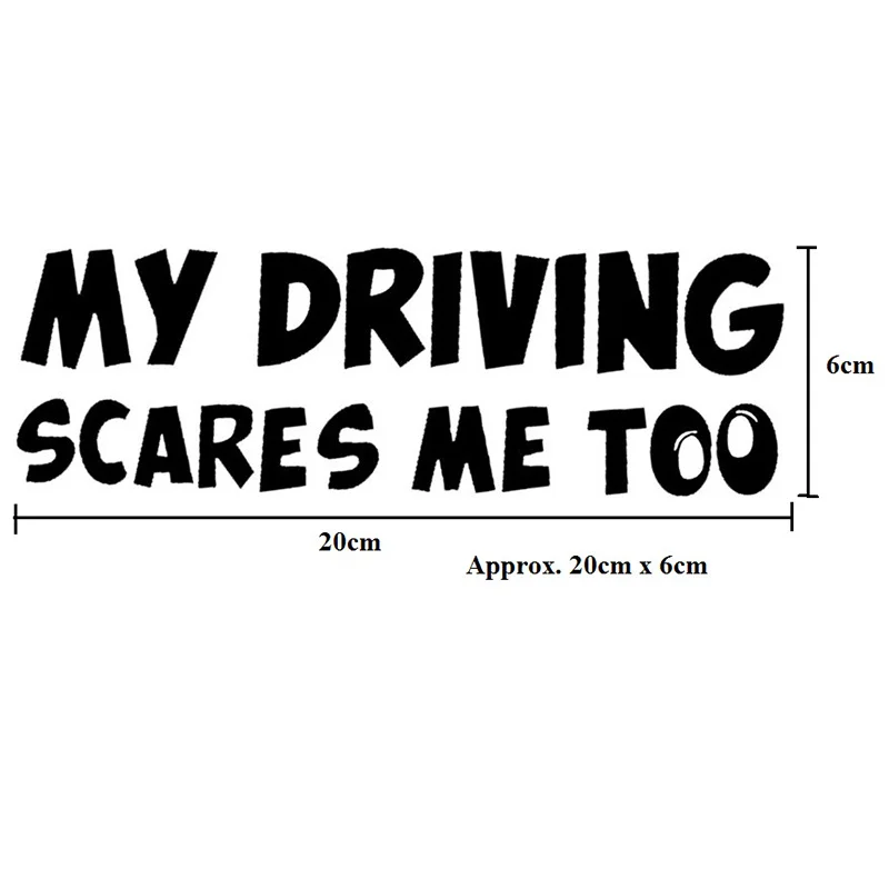 1pc SEEYULE MY DRIVING SCARES ME TOO funny Car Stickers Trunk Window Door Decor Vinyl Decal Reflective Warning Sticker 1pc SEEYULE MY DRIVING SCARES ME TOO funny Car Stickers Trunk Window Door Decor Vinyl Decal Reflective Warning Sticker