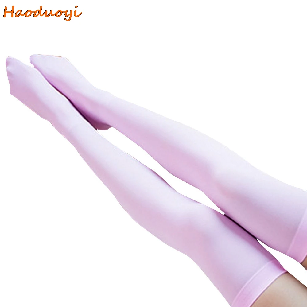 

FREE OSTRICH 1Pair White Women Fashion Long Socks Over Knee High Temptation Stretch Solid Socks Women Velvet Socks 2019 New