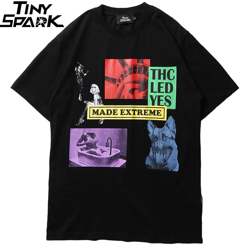 

Men Hip Hop T Shirt Creative Colorful Print Streetwear Tshirt 2019 Summer Fashion Tops Tees Cotton Short Sleeve T-Shirt Harajuku