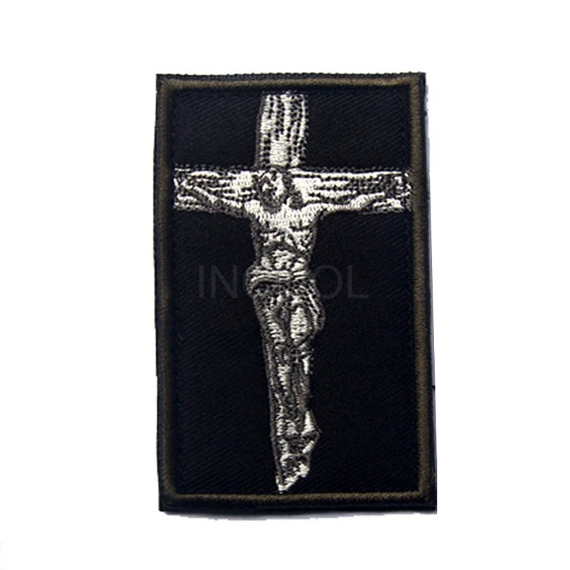 Embroidery Patch Christian Jesus Cross Morale Patch Tactical Emblem