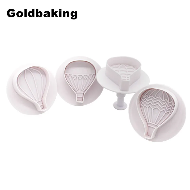 

Goldbaking hot air balloon cookie cutters 4 pieces a set Biscuit Cutter Set Fondant Embossing Plunger Cutter
