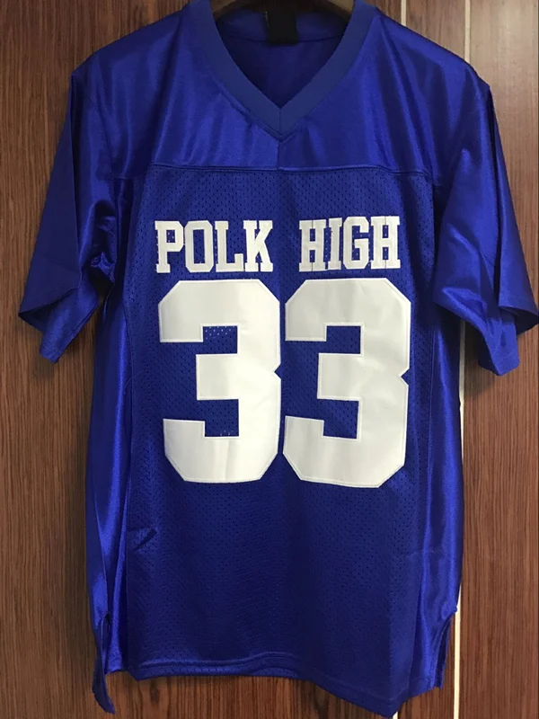 Al Bundy 33 Polk High Football Jersey Married Shirt Bloods Thicker BLUE Top quality S M L XL