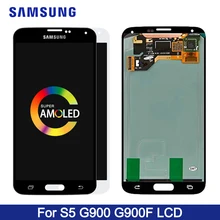 AMOLED ЖК-дисплей для samsung S5 G900F ЖК-экран сенсорный дигитайзер сборка Замена для samsung Galaxy S5 G900 G900F ЖК