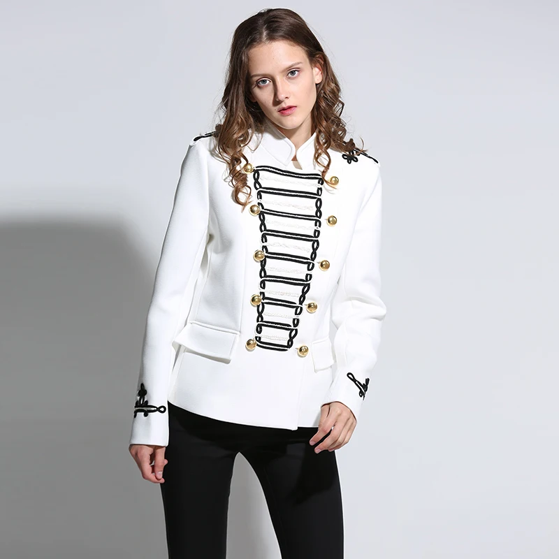 Napoleon Military Jacket Vintage White Embellished Jacket
