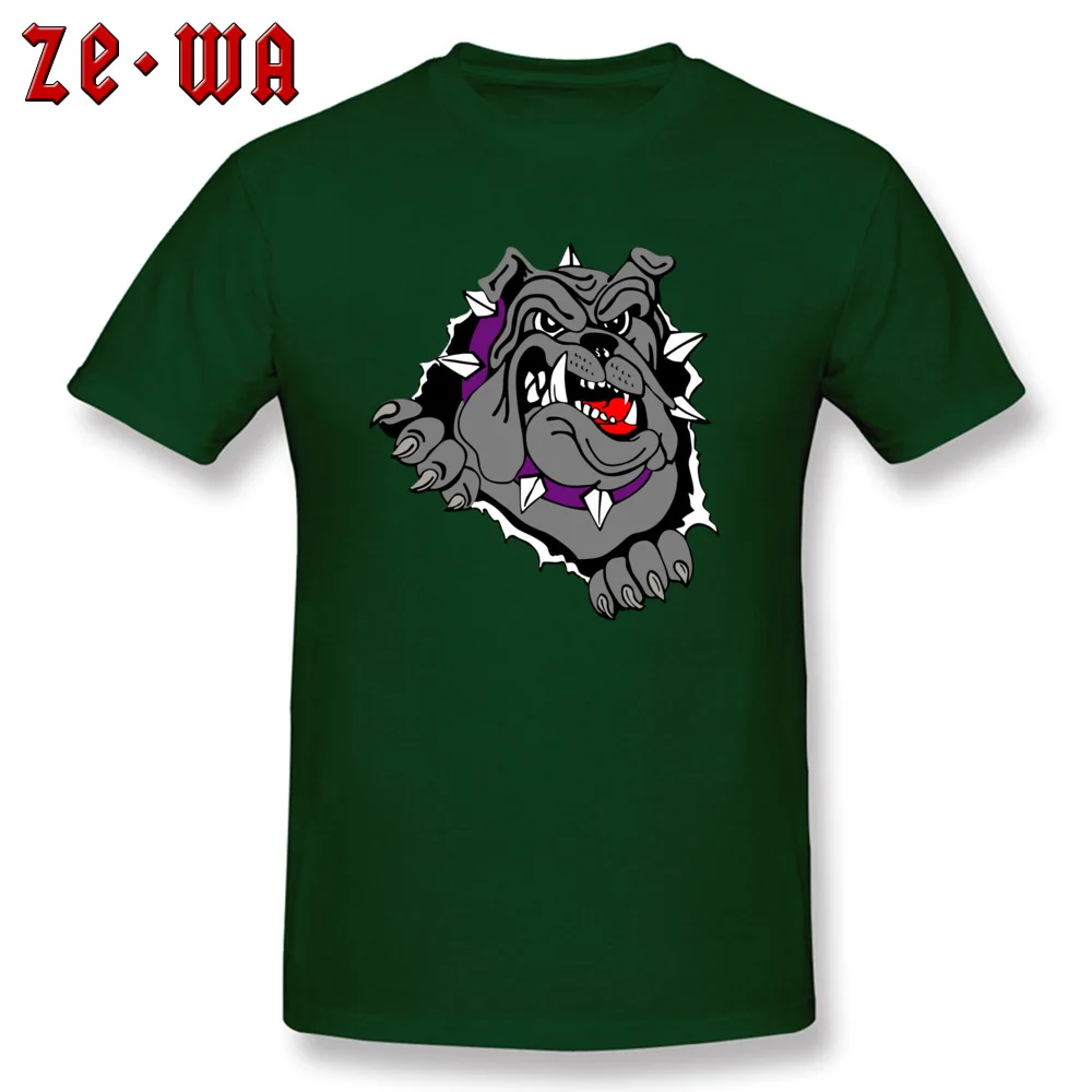 Bulldog T-Shirt Short Sleeve Leisure Cute Men's Summer Tops Shirt Leisure Tops Shirt O Neck All Cotton Free Shipping Bulldog dark