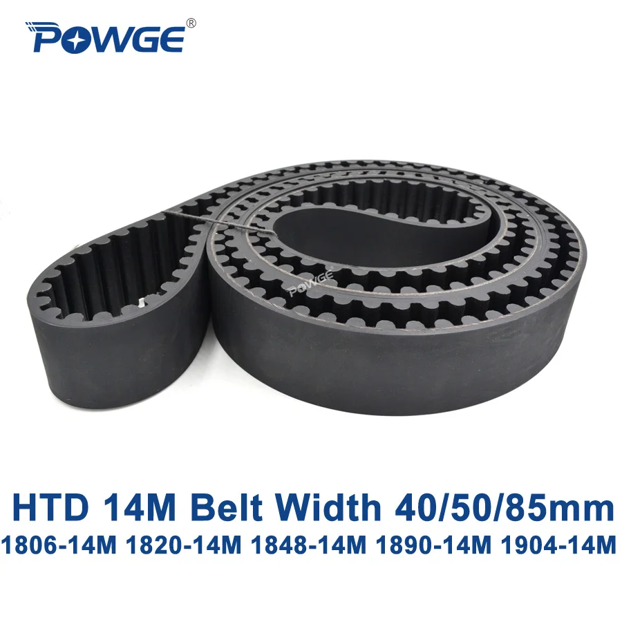 

POWGE HTD 14M synchronous belt C=1806/1820/1848/1890/1904 width 40/50/85mm Teeth 129 130 132 135 136 HTD14M 1848-14M 1890-14M