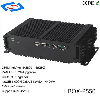 Newest Onboard Intel Atom D2550 CPU Industrial PC With XP/Win7/Win8/Win10/Linux Operating System Support WiFi/3G/4G/LTE Mini PC operating system