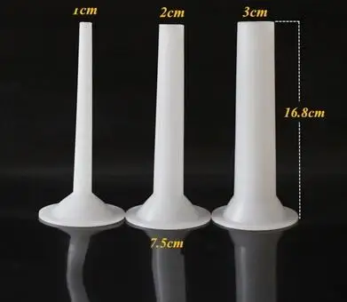 

No.12 Length 16.8cm Meat Grinder Parts 3 in 1 Plastic Sausage tube kit 1cm 2cm 3cm