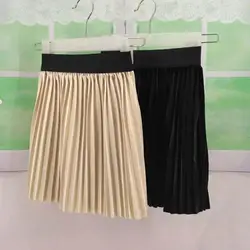 Fashion Velvet Pleated Baby Girl Skirts Soild Elastic Pleated Tutu Skirt Knee-long Kid Child Casual Smooth Skirts 3-5Y Fashion Velvet Pleated Baby Girl Skirts Soild Elastic Pleated Tutu Skirt Knee-long Kid Child Casual Smooth Skirts 3-5Y