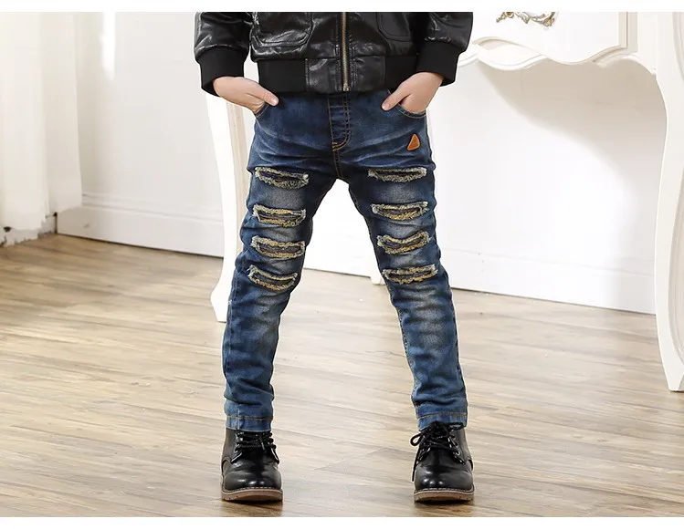 Г., лидер продаж, детские весенние повседневные джинсовые штаны осенние модные джинсы в стиле пэчворк для мальчиков от 4 до 9 лет