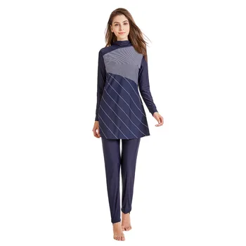 

2018 New Modest Full Cover Muslim Swimwear Plus Size Female Swimsuit Beach Bathing Suit for Muslim Girls printing S-4XL