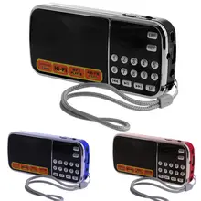 OOTDTY Мини ЖК-приемник Цифровой FM AM радио динамик USB Micro SD TF карта mp3-плеер