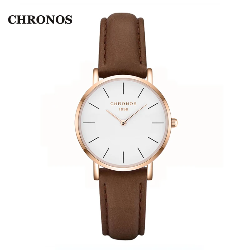 CHRONOS Ladies Watches 2019 Luxury Brand Simple Quartz Wristwatch Leather Watch Women Relogios Feminino CHRONOS Ladies Watches 2019 Luxury Brand Simple Quartz Wristwatch Leather Watch Women Relogios Feminino